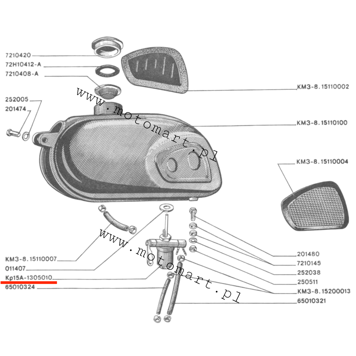 Benzinhahn Dnjepr MT Zapfrohrventil Tank Ural K750 M72 IZ Belarus