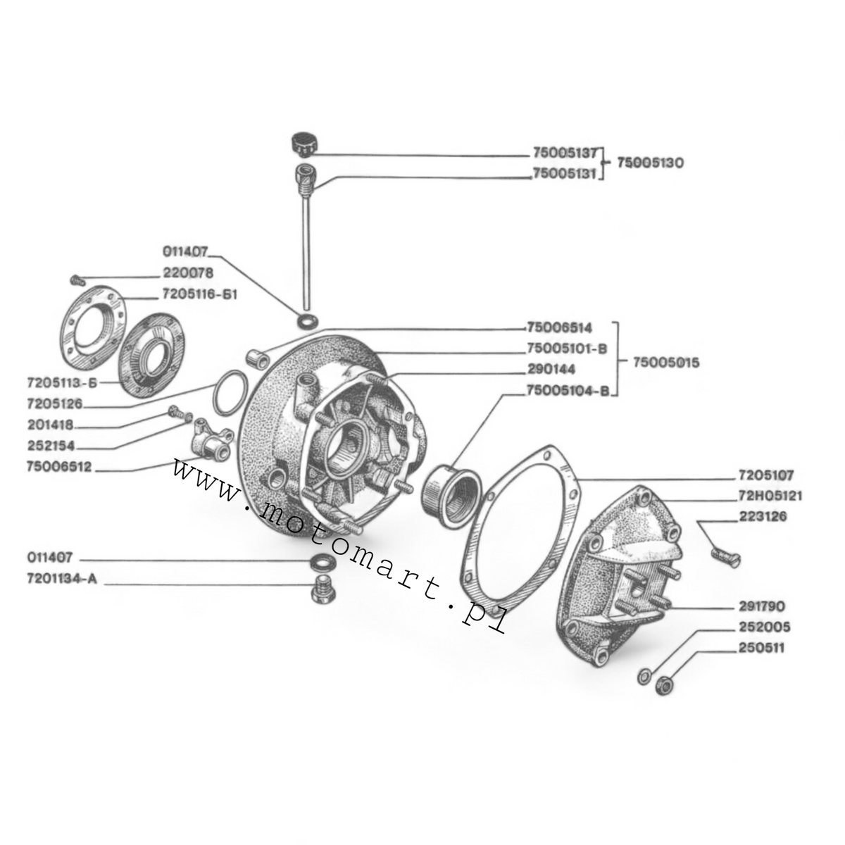 Dnieper gaskets Dnepr Ural K750 M72 rear axle SET gasket