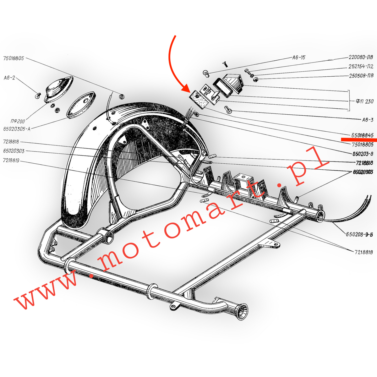 Gomma rondella Dnepr MT K750 Ural M72 tartaruga GOMMA lampada stop cabluk