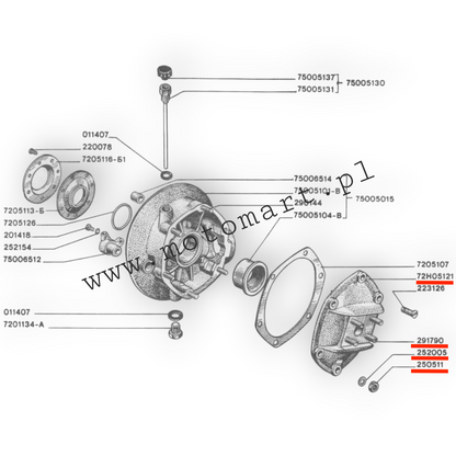 M10 Dnieper MT K750 differential cover bearing drive shaft cover NEW
