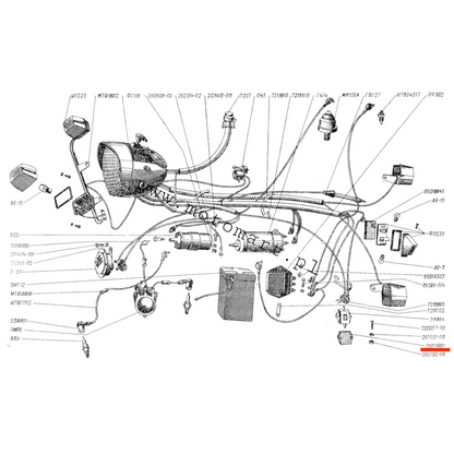 Gomma sensore stop Dnepr K750 Ural automatismo stop stop rondella
