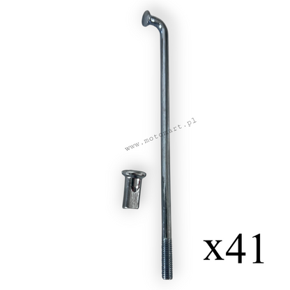 DNIEPR K-750 Speichen, Speichennippel, Felge, weiß, 120 mm, Satz – 41 Stück